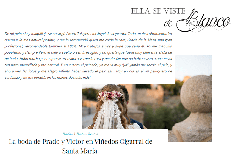 EllaSeVisteDeBlanco: La boda de Prado y Victor en Viñedos Cigarral de Santa Maria
